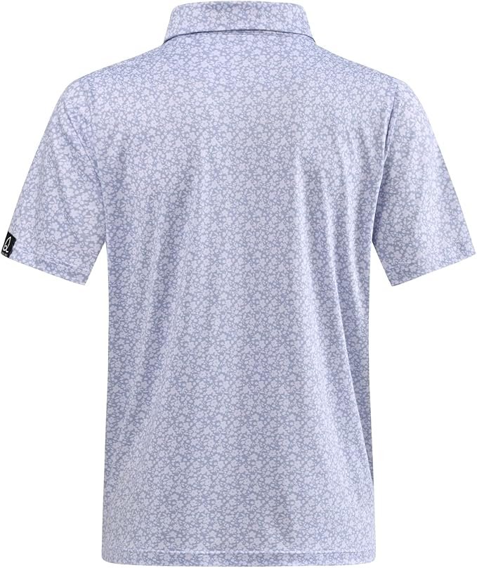 DEOLAX Mens Polo Shirts Fashion Print Mens Golf Shirt Dry Fit Mens Golf Polo Short Sleeve Quick Dry Funny Golf Shirt for Men IronWave Fitness