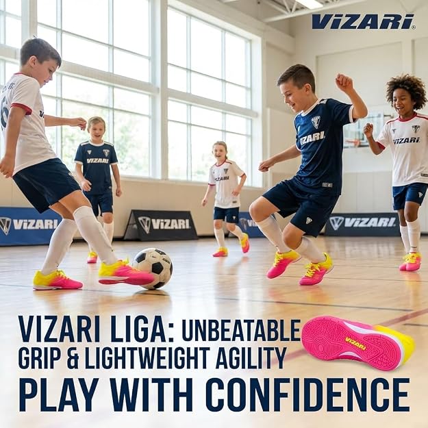 Vizari Liga Indoor Soccer Shoes – Pink Vizari Sports