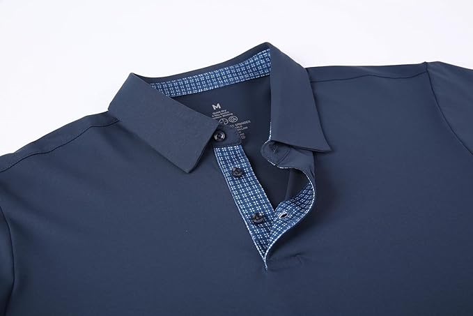 Alex Vando Mens Golf Shirt Moisture Wicking Quick-Dry Solid Short Sleeve Polo Shirts for Men IronWave Fitness