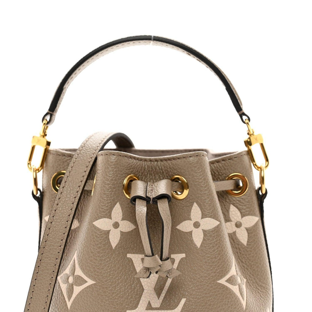 Louis Vuitton  Empreinte Monogram Giant Nano Noe Tourterelle Creme Banlieue91