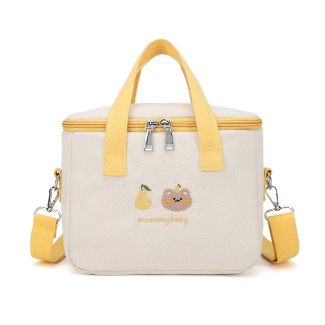 Waterproof Mother-Child Bag with Embroidered Bear Design Pi-Mart