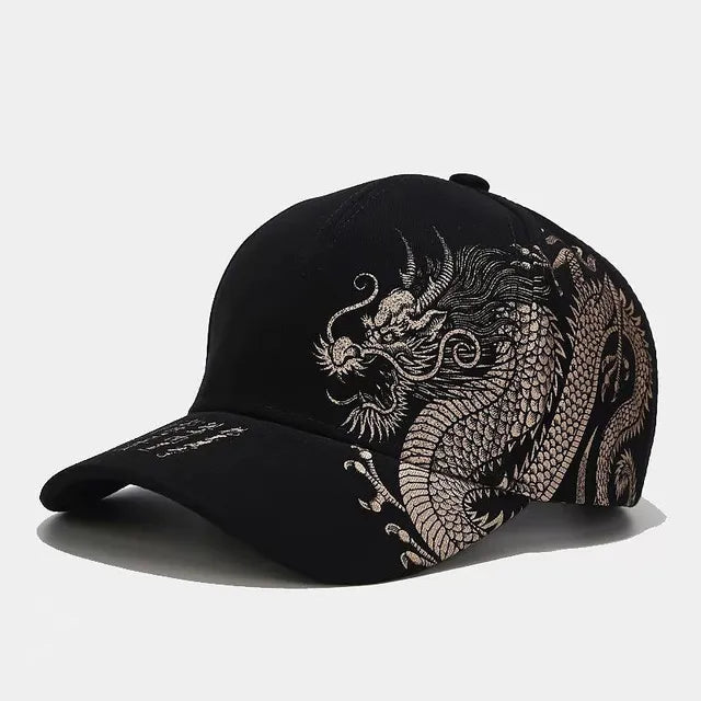 Men and women universal new Chinese dragon printing paragraph duck tongue cap pattern neutral wind adjustable baseball cap V.I.P Digital Presence