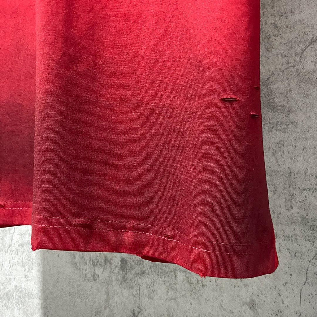Balenciaga Red T-Shirt Without Collar Banlieue91