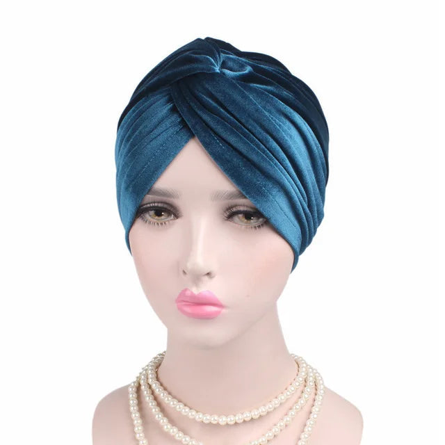 Women Velvet Turban Hat Headband Muslim Hijab Caps Female Soft Bandana Headband Hijabs Head Wrap Hair Accessories Supplies V.I.P Digital Presence