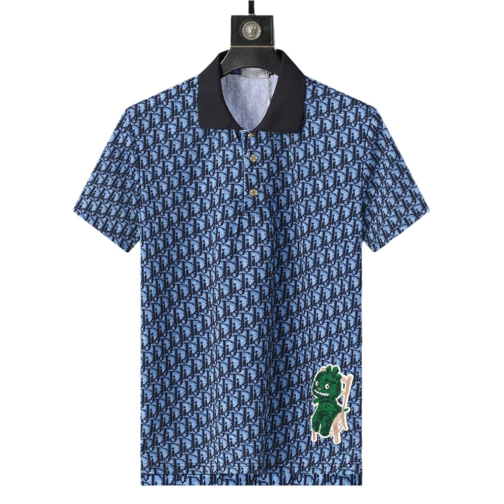 Dior Blue T-Shirt With Collar Banlieue91