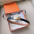 Hermes Men Gold Buckle Belt 'Black' Banlieue91