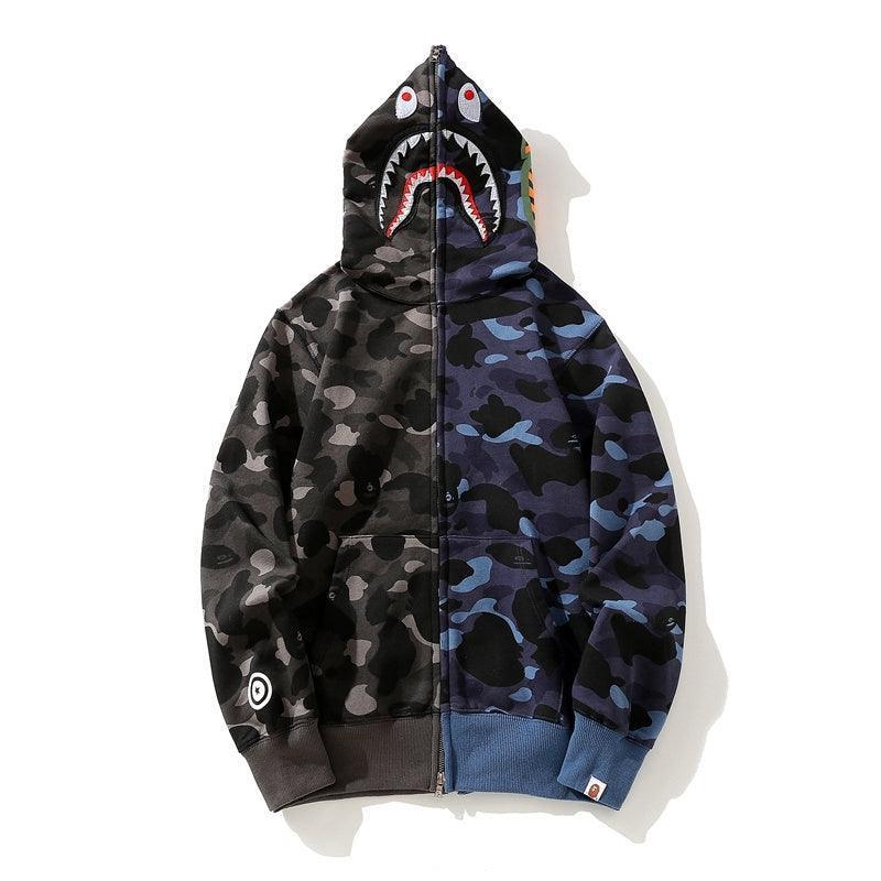 APE Color Camo Crazy Shark Full Zip Hoodie A Bathing Ape Banlieue91