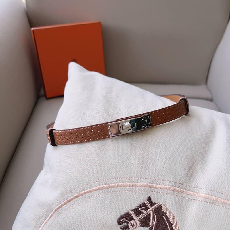 Hermes Men Silver Buckle Belt 'Brown' Banlieue91
