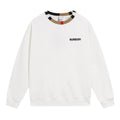 BURBERRY JARRAD WHITE COTTON ICON STRIPE COLLAR RED LOGO SWEATER Banlieue91
