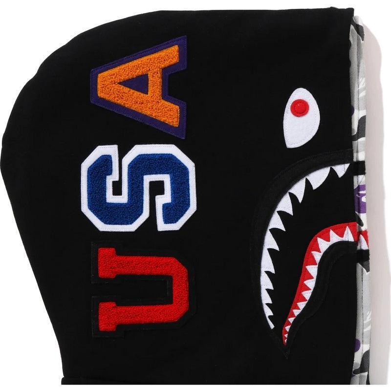 BAPE ABC CAMO SHARK WIDE FIT FULL ZIP DOUBLE A Bathing Ape - BLACK Banlieue91