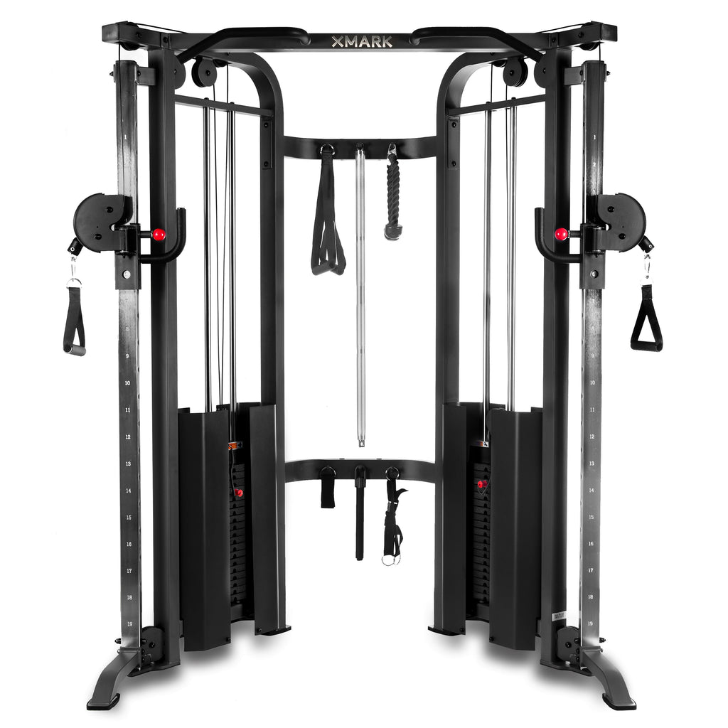 Functional Trainer Cable Machine with Dual 200 lb Weight Stacks XMARK