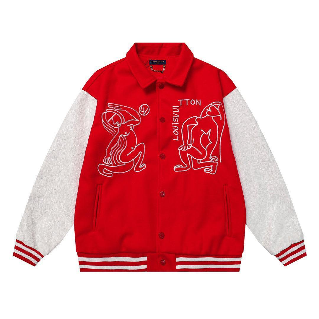 Louis Vuitton Varsity Jacket Red Banlieue91