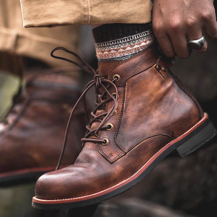 Martin Ami Khaki Style Men Boots