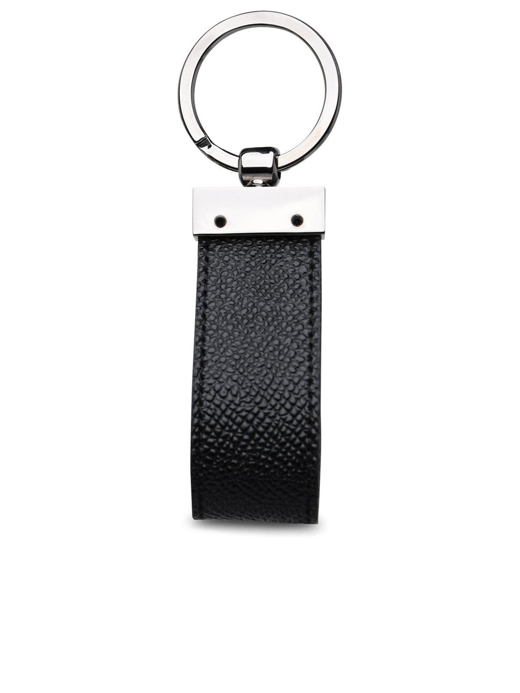 Dolce & Gabbana Black Leather Dauphine Keyring Men Luosophy