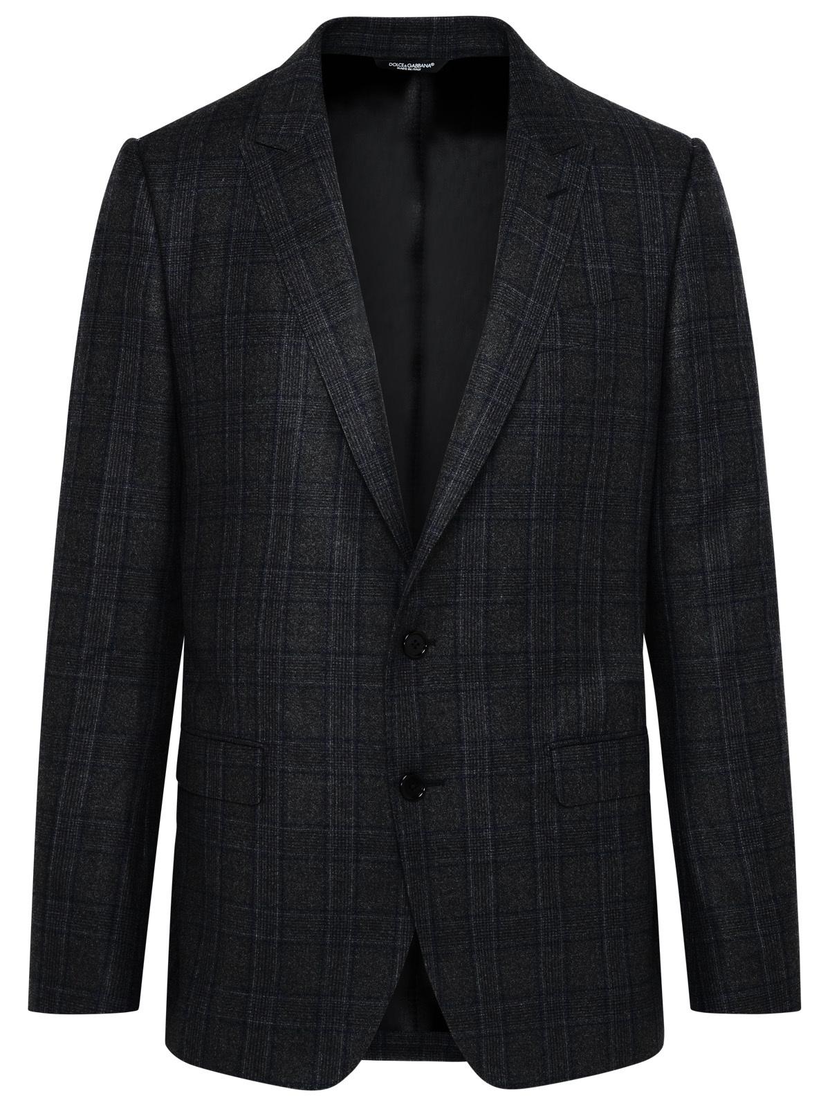 Dolce & Gabbana Blazer In Grey Virgin Wool