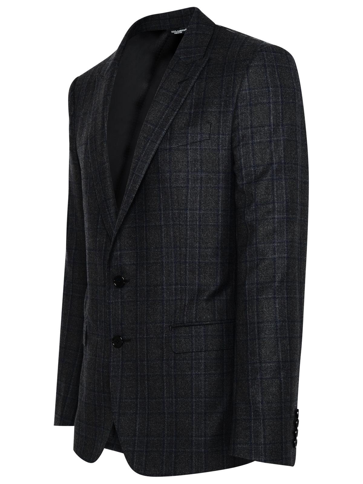 Dolce & Gabbana Blazer In Grey Virgin Wool