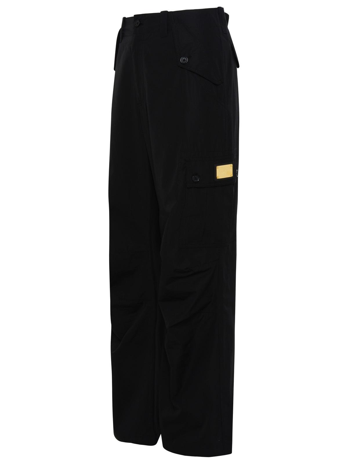 Dolce & Gabbana Black Cotton 'Cargo' Pants