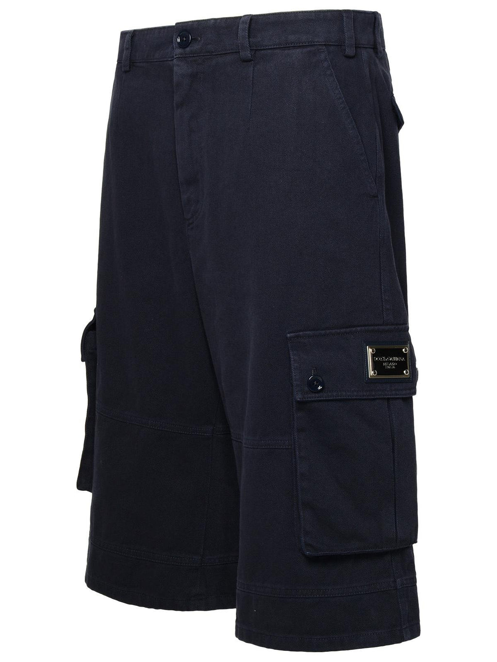 Dolce & Gabbana Blue Cotton Cargo Bermuda Shorts