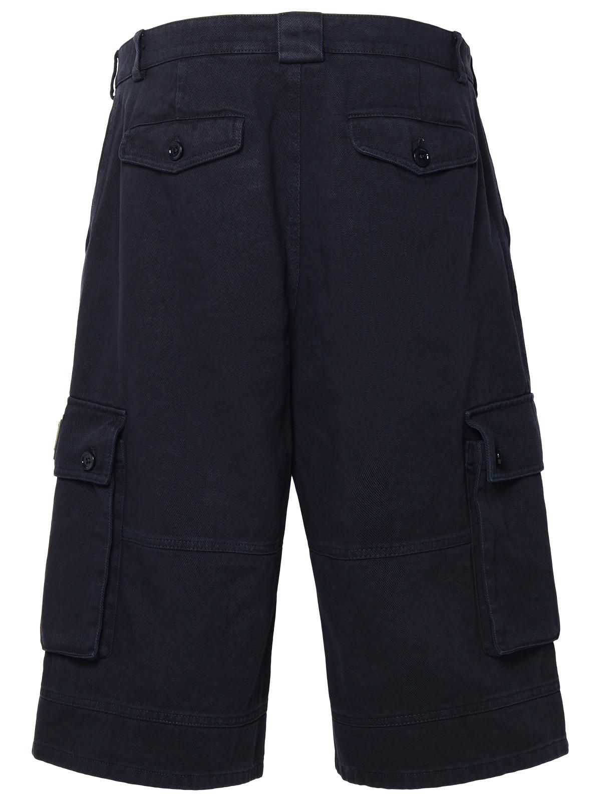 Dolce & Gabbana Blue Cotton Cargo Bermuda Shorts