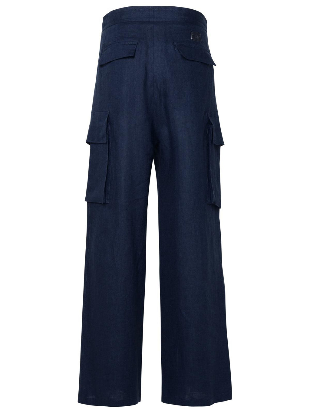 Dolce & Gabbana Blue Linen Cargo Pants