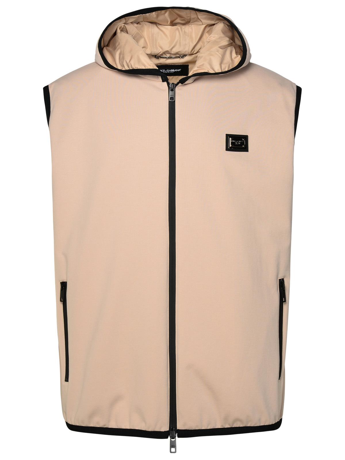 Dolce & Gabbana Beige Cotton Blend Vest
