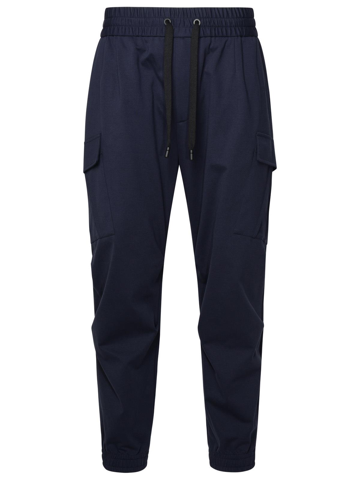 Dolce & Gabbana Blue Cotton Blend Pants