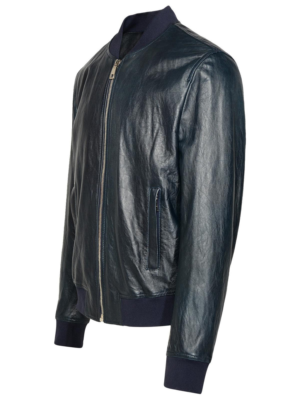 Dolce & Gabbana Navy Lambskin Jacket