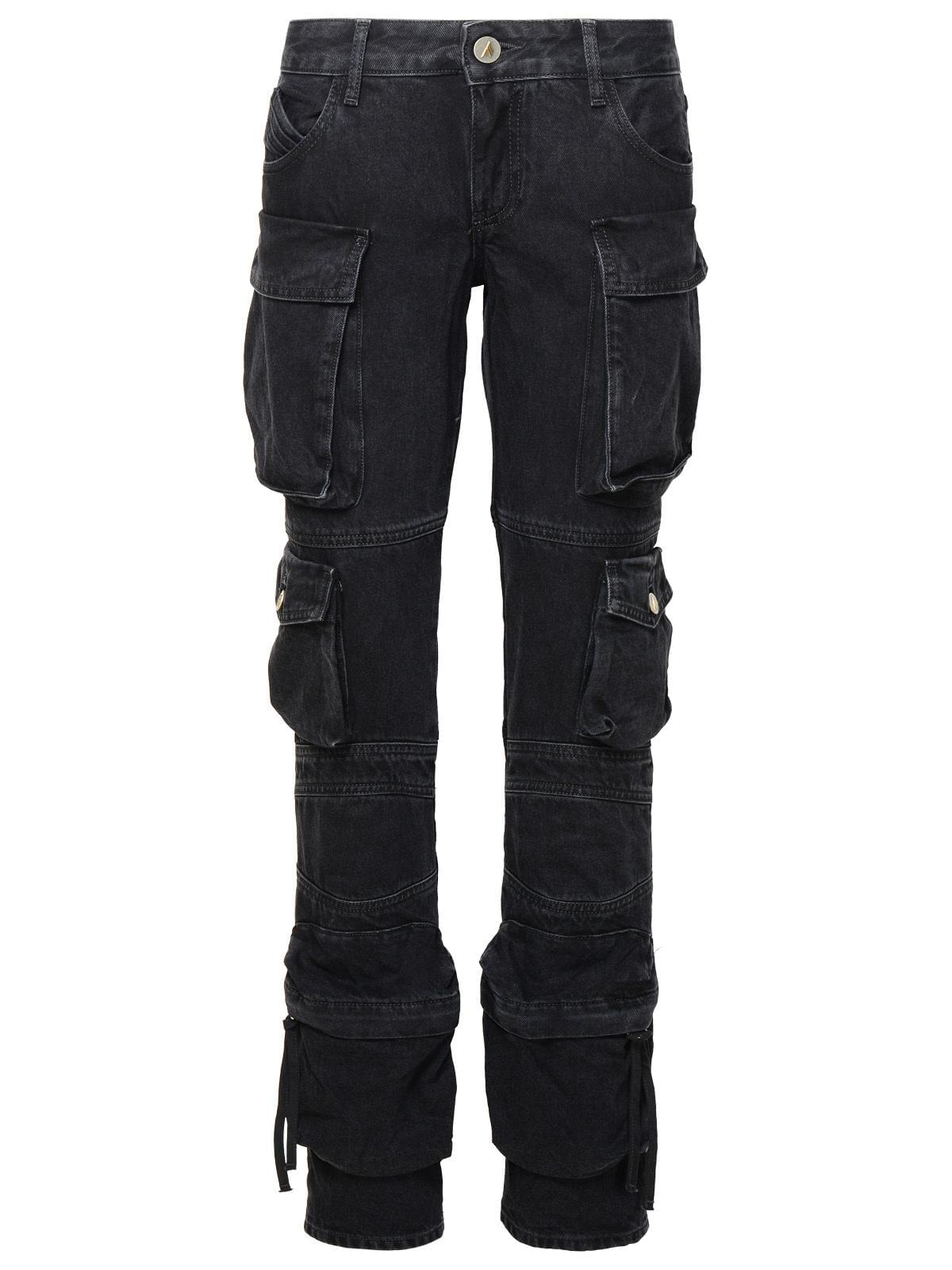 The Attico 'Essie' Black Cotton Jeans Women Luosophy