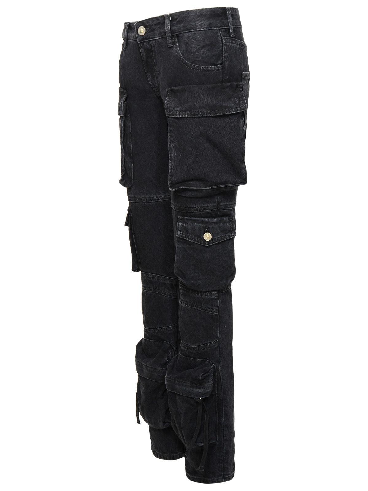 The Attico 'Essie' Black Cotton Jeans Women Luosophy