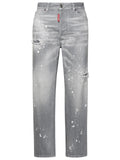 Dsquared2 Grey Cotton Blend Jeans Women