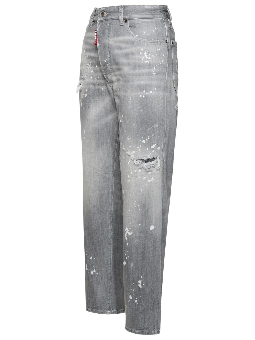 Dsquared2 Grey Cotton Blend Jeans Women