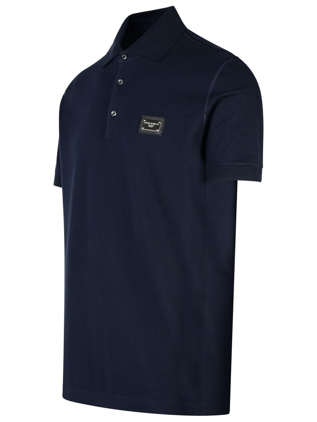 Dolce & Gabbana Navy Cotton Polo Shirt