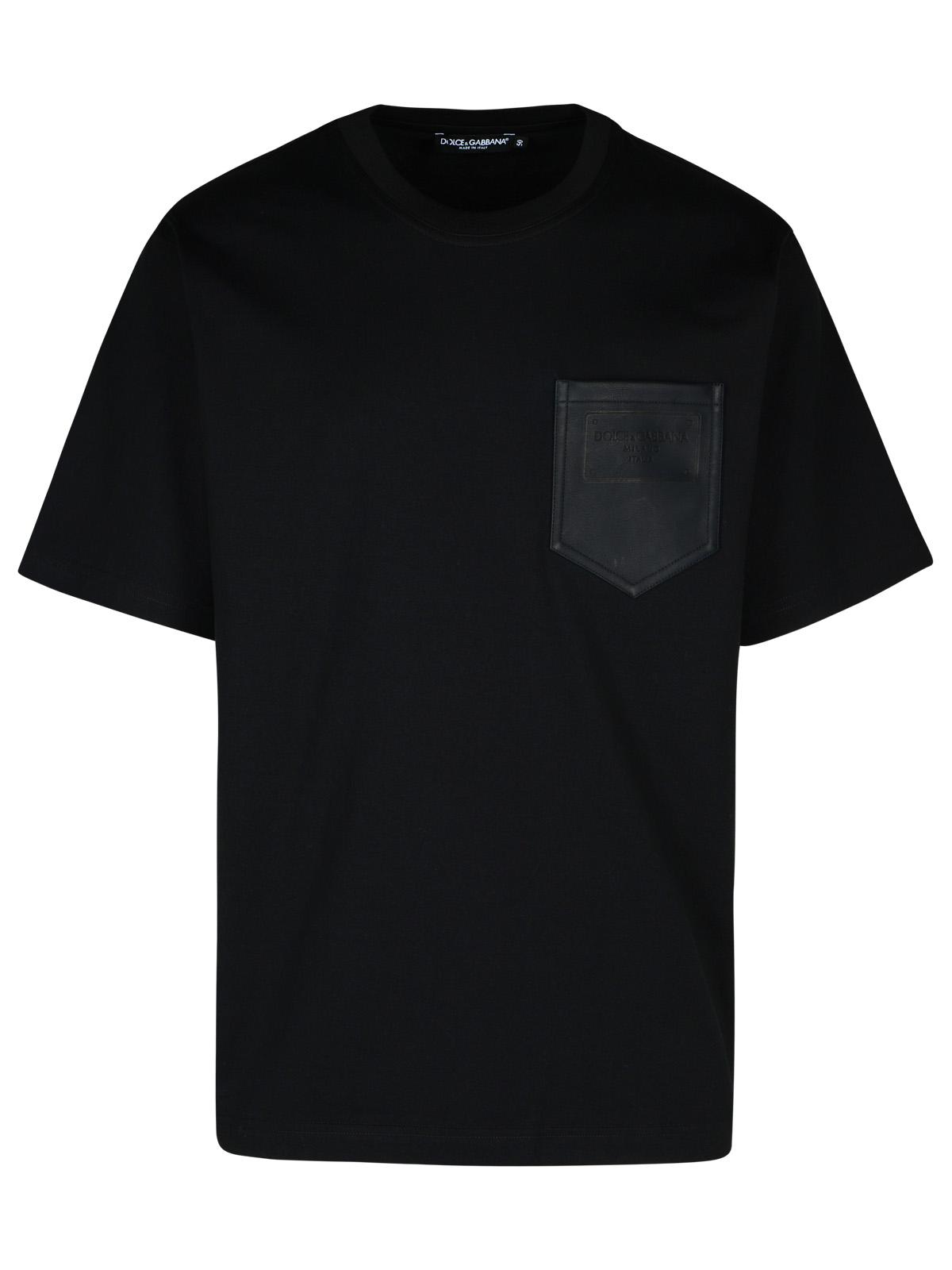 Dolce & Gabbana Black Cotton T Shirt