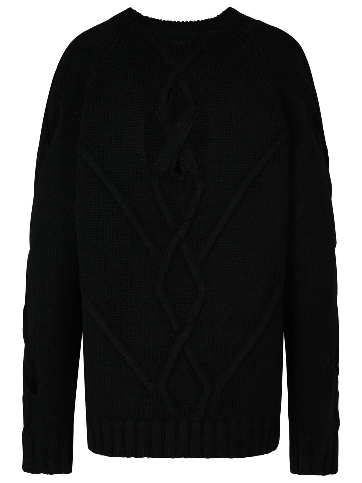 Versace Black Wool Blend Sweater Men Luosophy