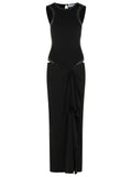 The Attico Dress In Black Acetate Blend Women