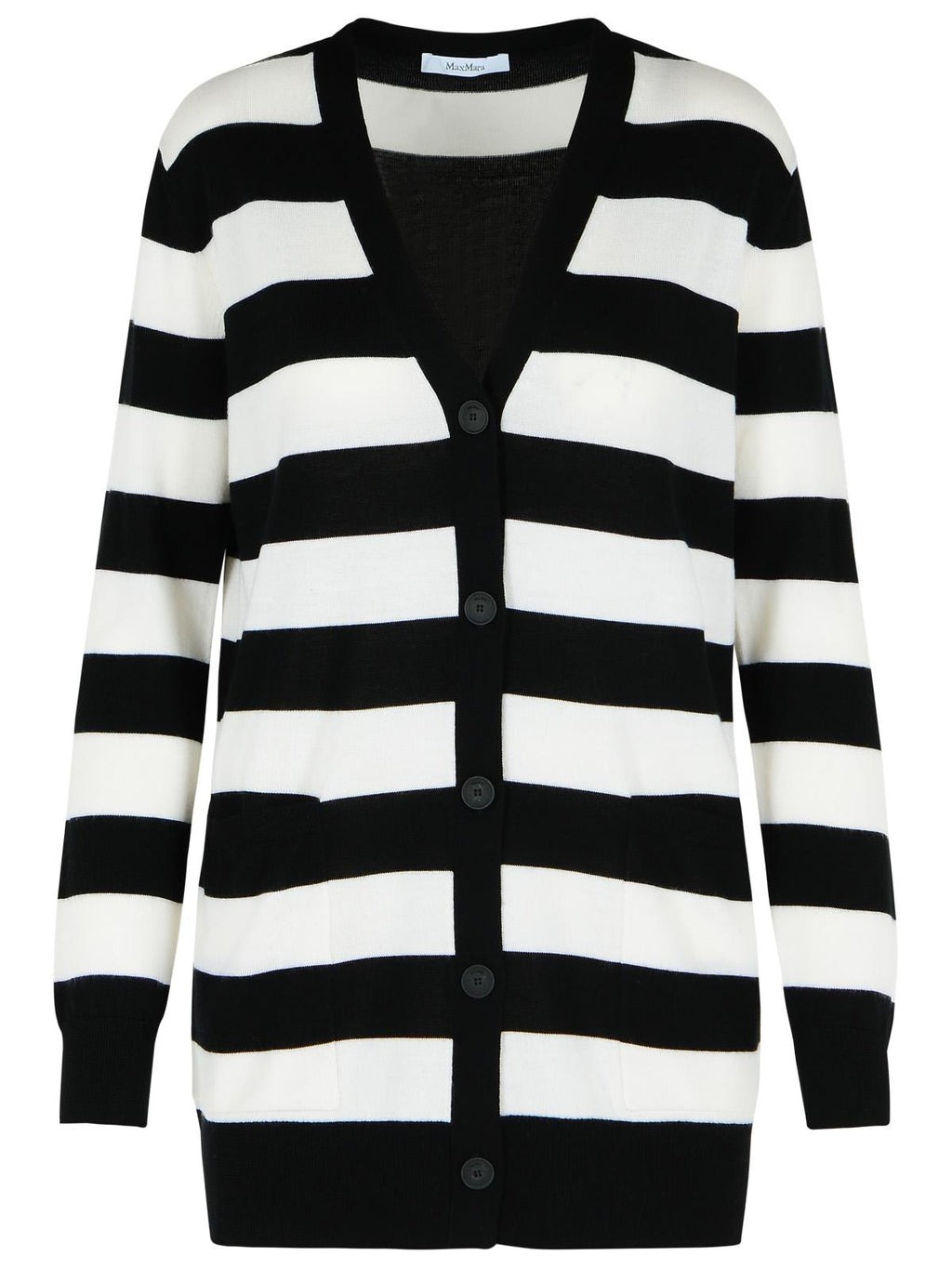 Max Mara 'Fiemme' Two-Tone Virgin Wool Cardigan Women