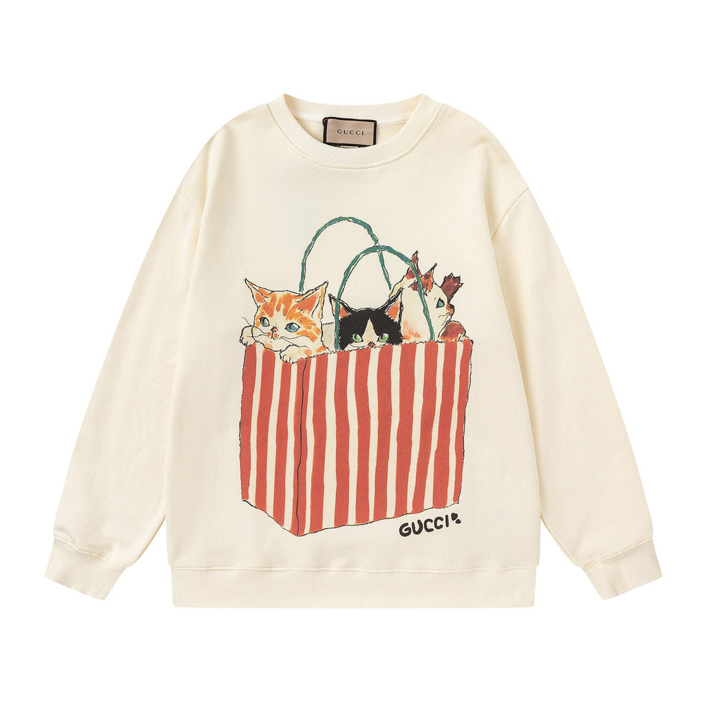 GUCCI Beige Cotton Jersey Sweatshirt New & Authentic Banlieue91