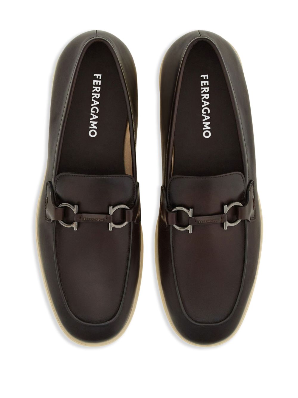 Ferragamo Leather Buckle Loafers - Men's Slip-On Style Banlieue91