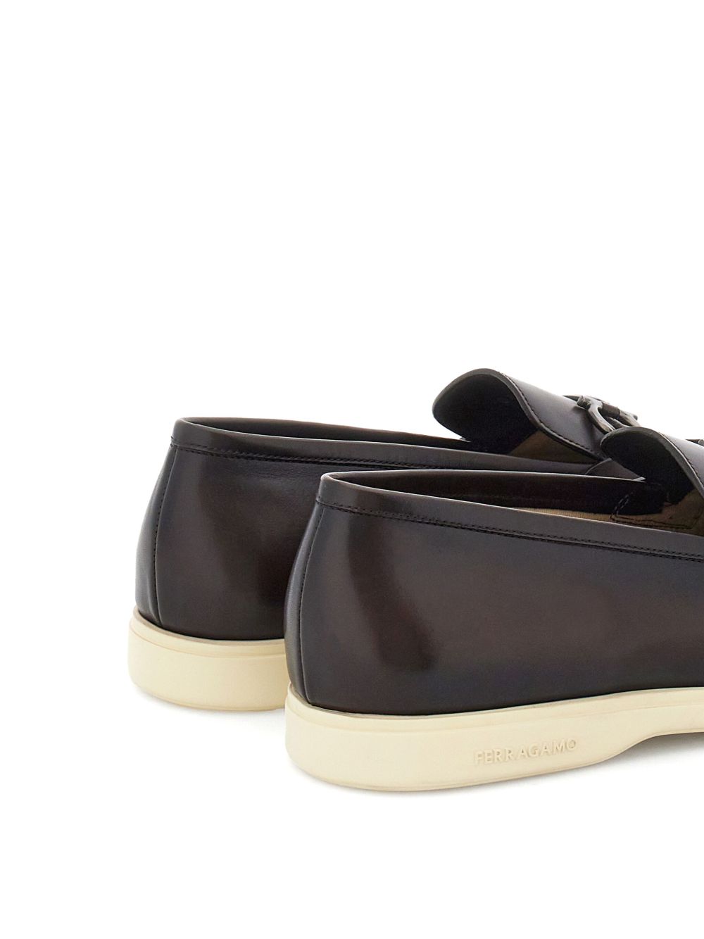 Ferragamo Leather Buckle Loafers - Men's Slip-On Style Banlieue91