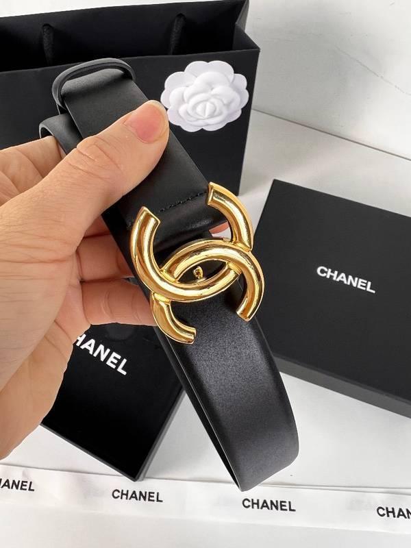 Chanel Leather Women’s Belt 'Black/Gold' Banlieue91