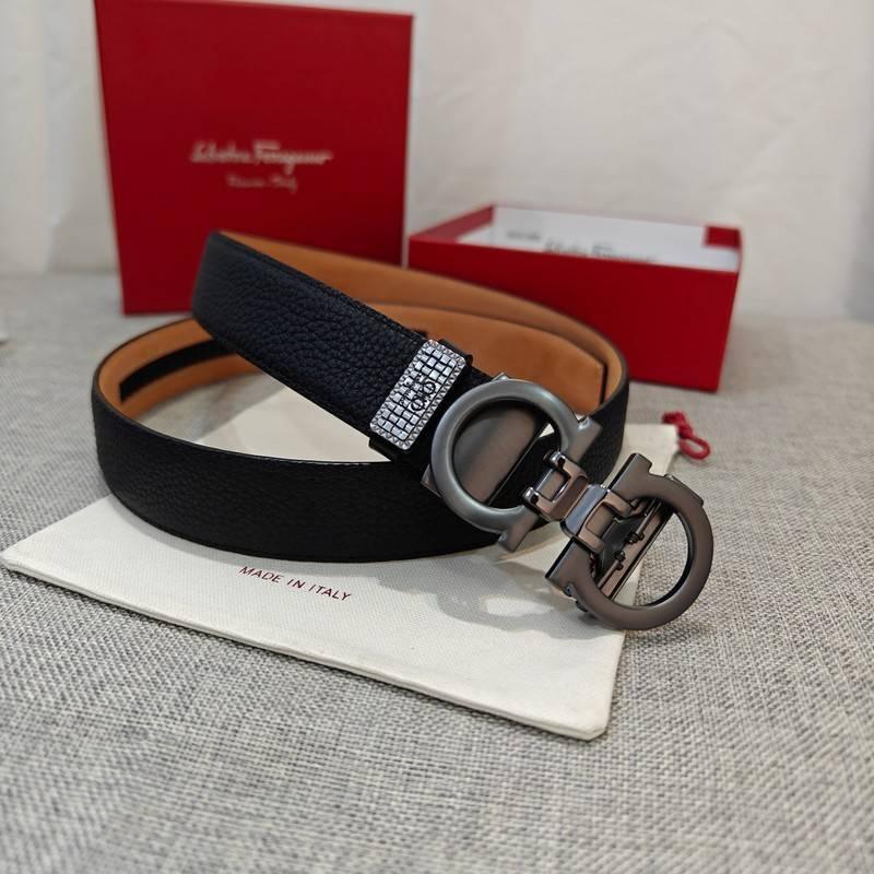 Salvatore Ferragamo Gancini Men's Belt 'Black' Banlieue91