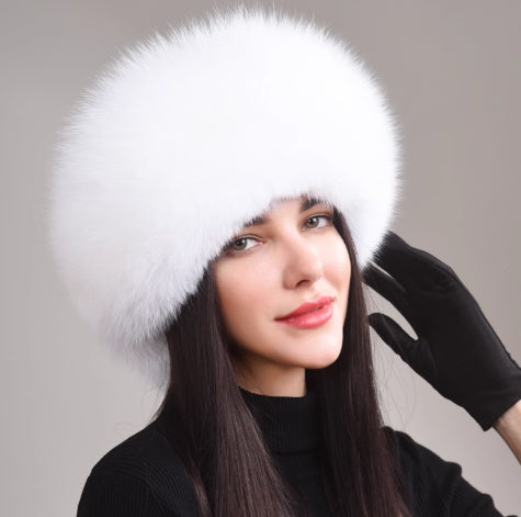 🧢 Women’s Winter Genuine Leather Ethnic Style Ear Protection Hat FitiqueFit