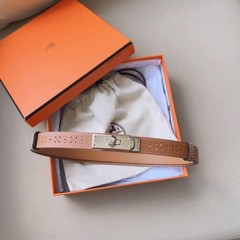 Hermes Men Silver Buckle Belt 'Brown' Banlieue91