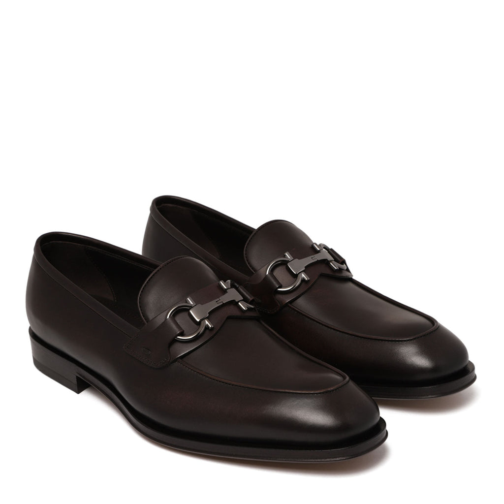 Ferragamo Elegant 100% Leather Flat Shoes for Men Banlieue91