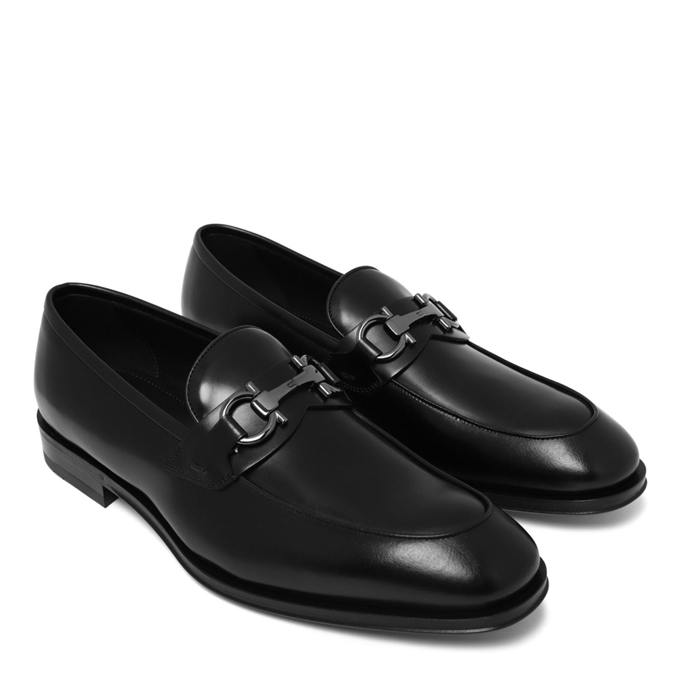 Ferragamo 100% Leather Moccasin Flat Shoes for Men Banlieue91
