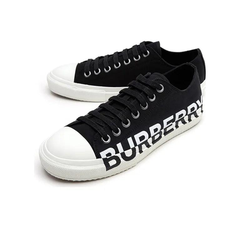 Burberry Logo Print Two Toned Sneakers 'Black Cotton White Sole' Banlieue91