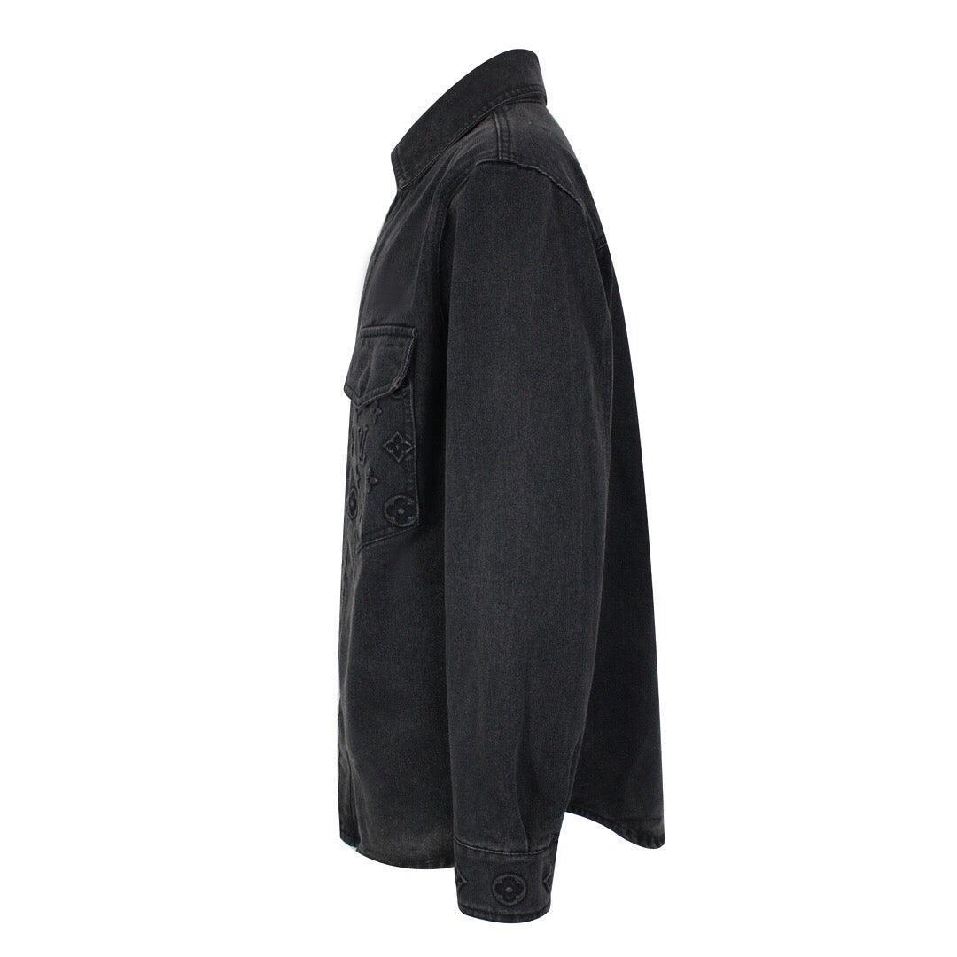 Louis Vuitton Denim Overshirt Black Banlieue91