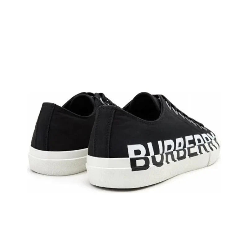 Burberry Logo Print Two Toned Sneakers 'Black Cotton White Sole' Banlieue91