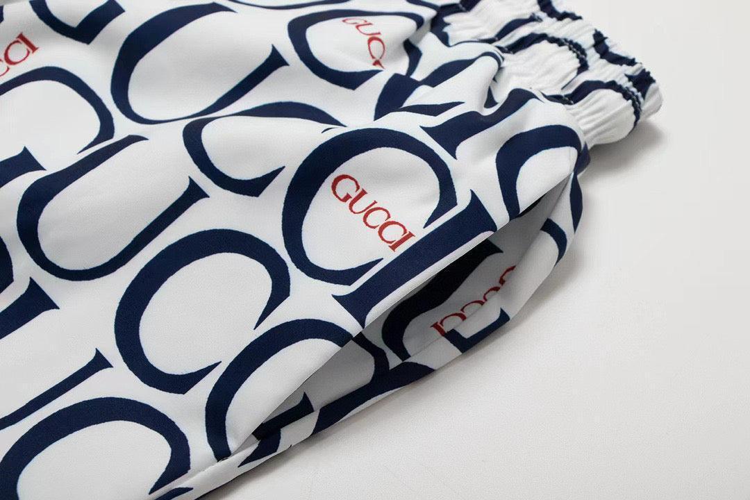 Maxi Gucci Print Fabric Short 'Blue' Banlieue91