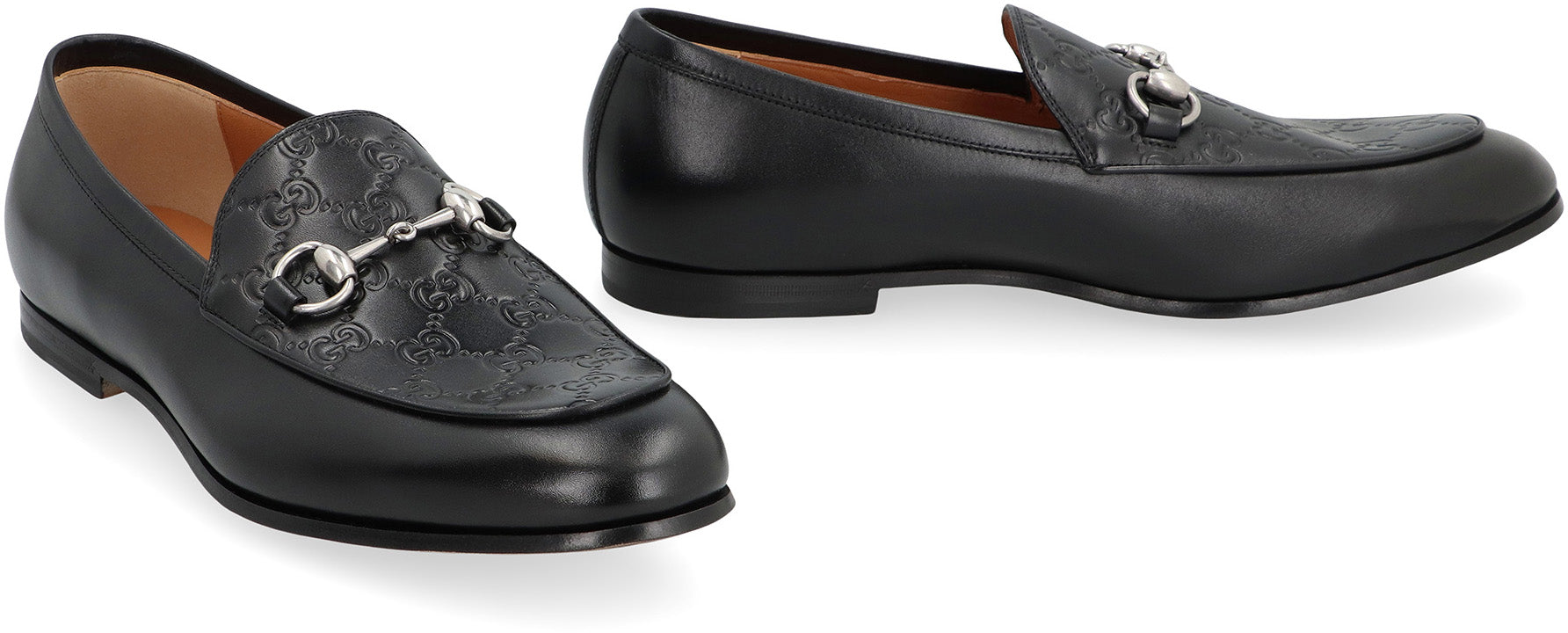 GUCCI Men's Classic Leather Loafers with Metal Bit Banlieue91